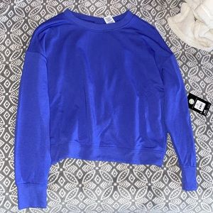 Small Blue Open Back Sweatshirt